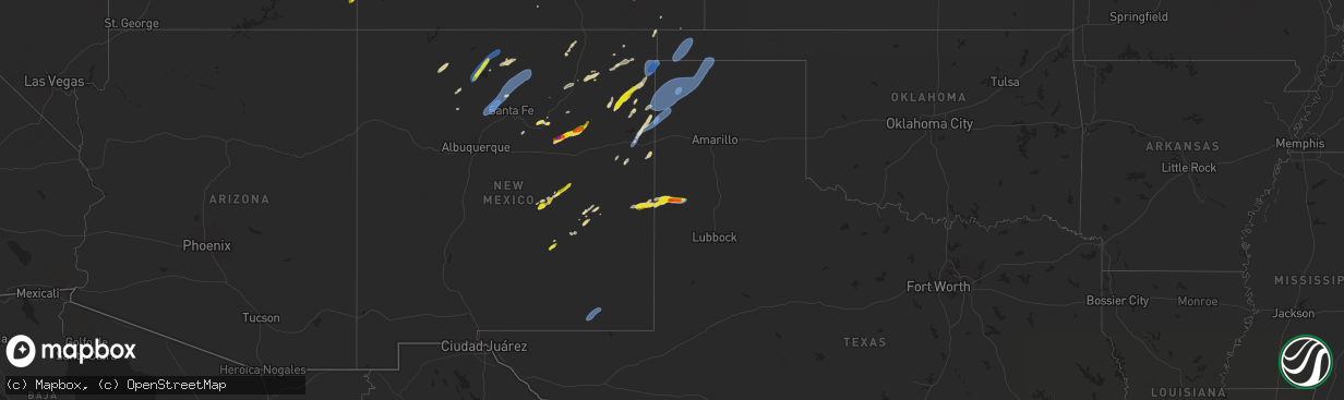 Hail map on September 17, 2024