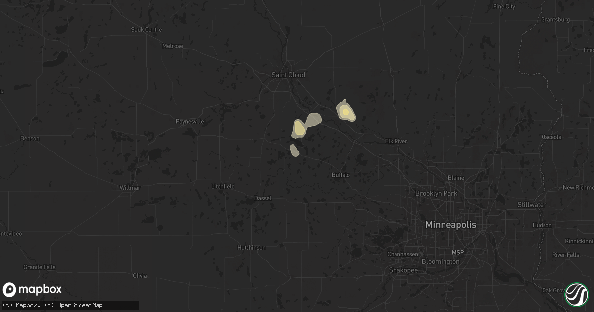 Hail map in Annandale, MN on September 17, 2025