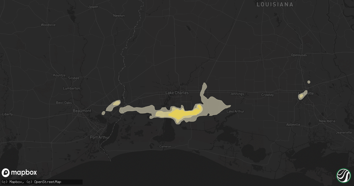 Hail map in Lake Charles, LA on September 17, 2025