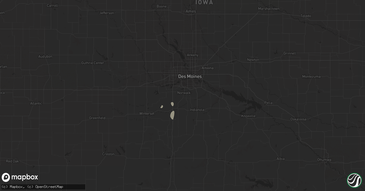 Hail map in Norwalk, IA on September 17, 2025
