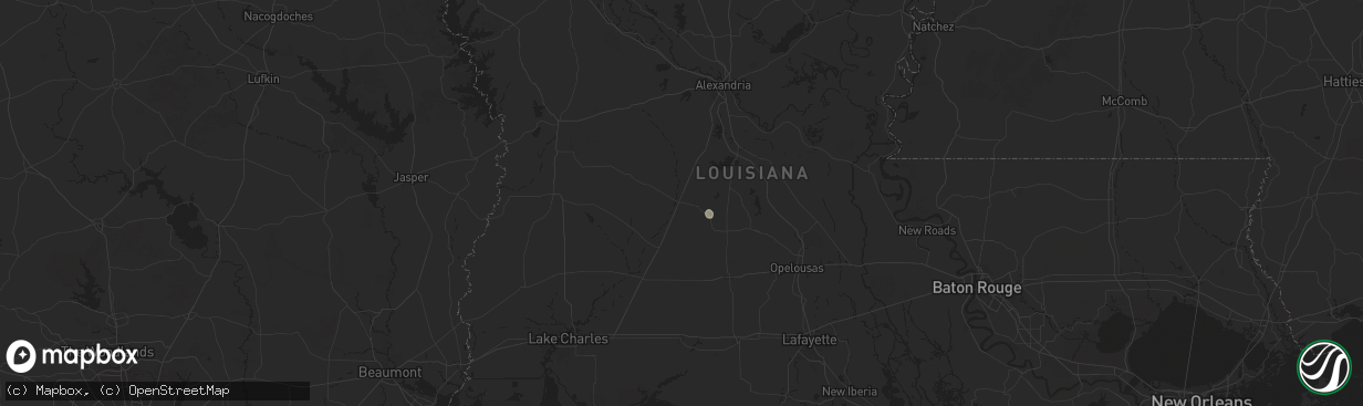 Hail map in Oakdale, LA on September 17, 2025