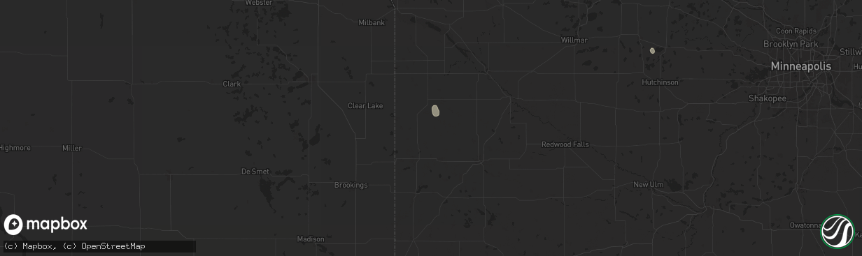 Hail map in Porter, MN on September 17, 2025