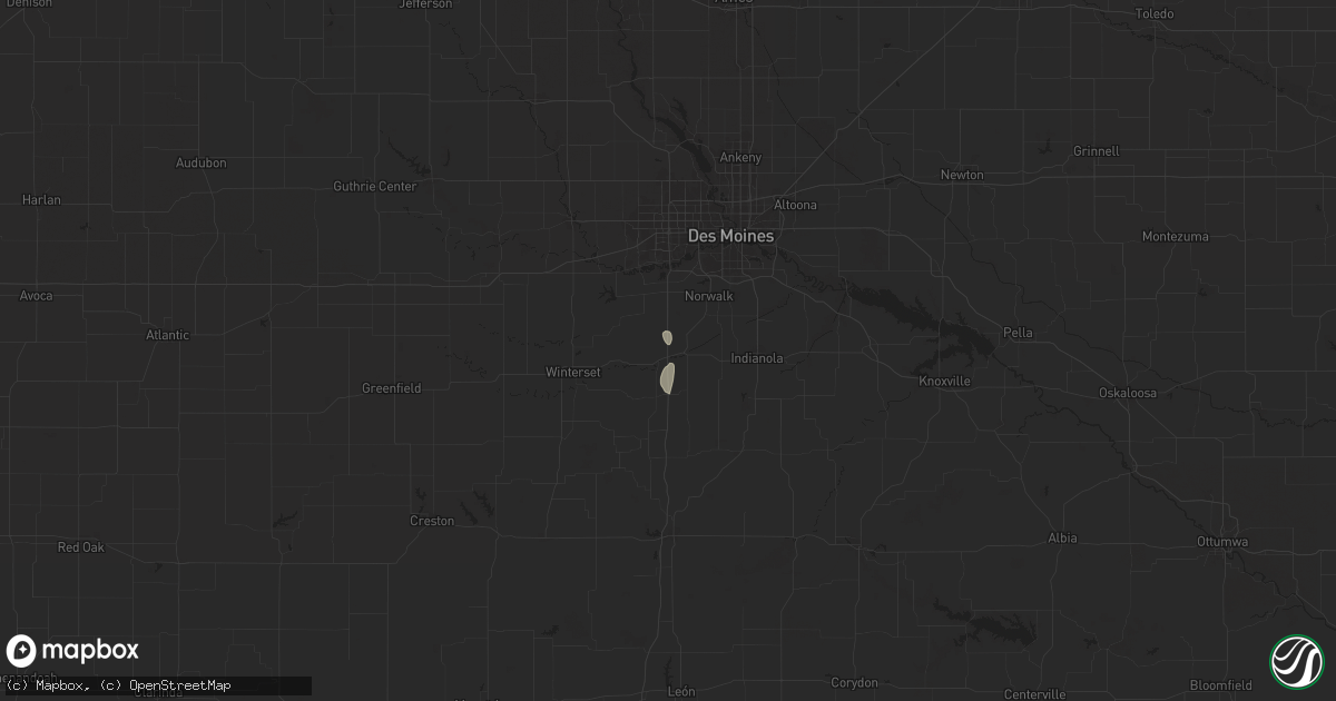 Hail map in Prole, IA on September 17, 2025