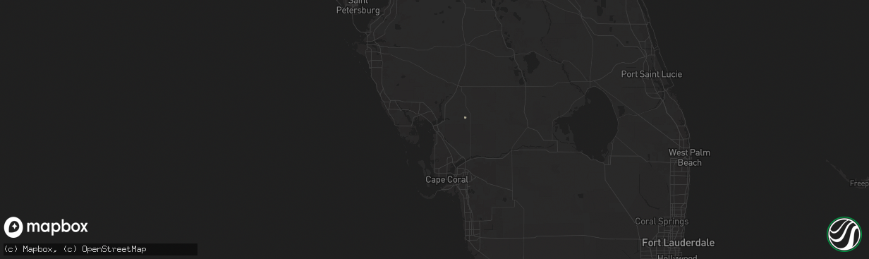 Hail map in Punta Gorda, FL on September 17, 2025