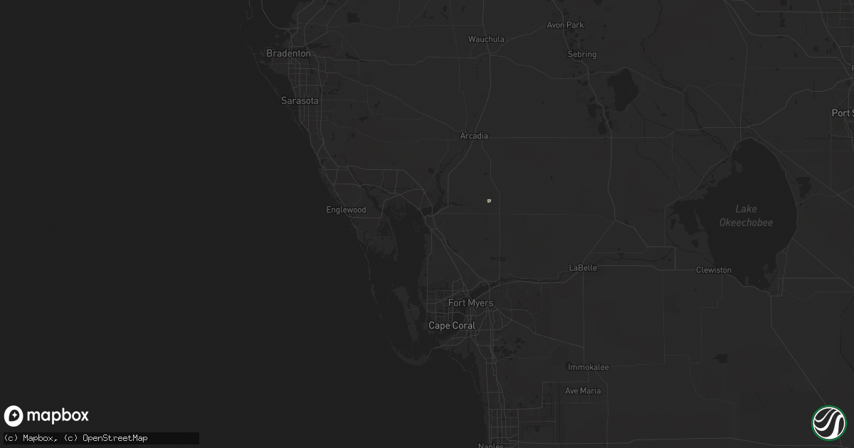 Hail map in Punta Gorda, FL on September 17, 2025