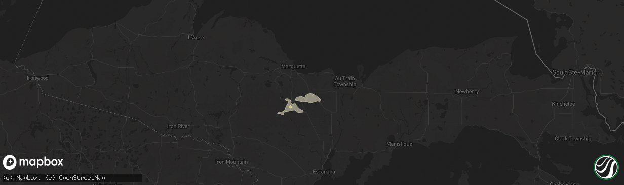 Hail map in Skandia, MI on September 17, 2025