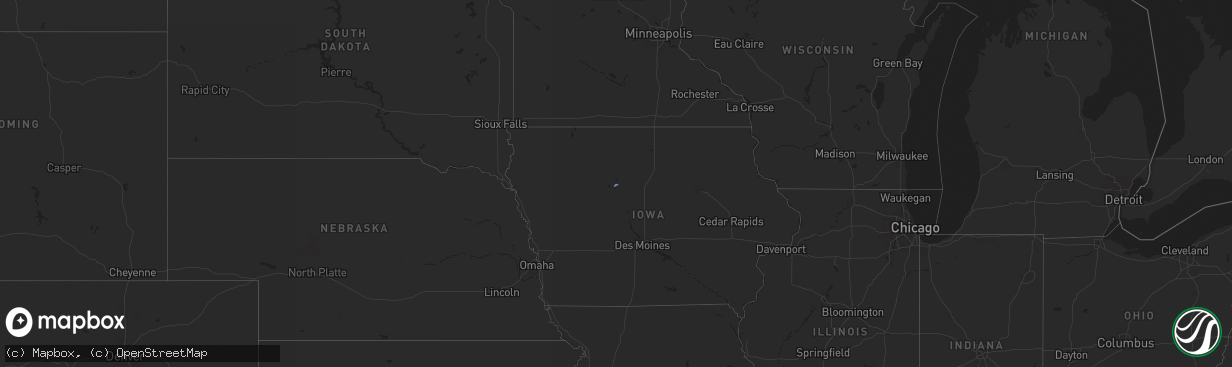 Hail map on September 17, 2025