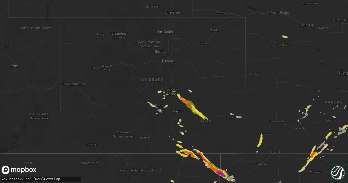 Hail map on September 17, 2025