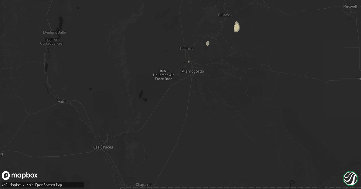Hail map in Alamogordo, NM on September 17, 2026