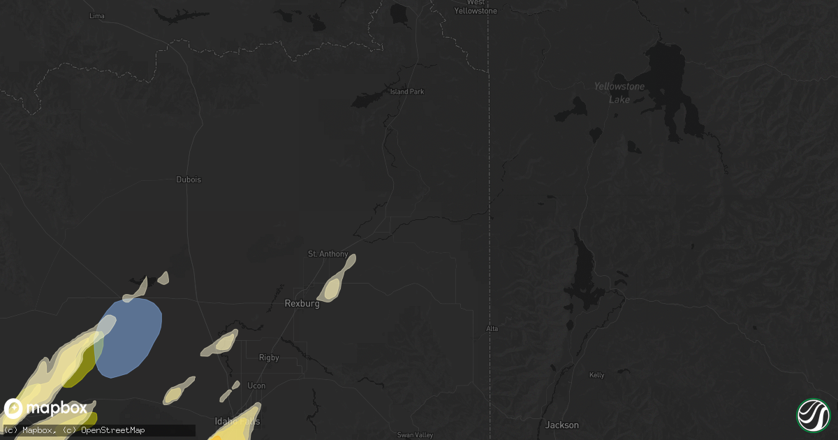 Hail map in Ashton, ID on September 17, 2026
