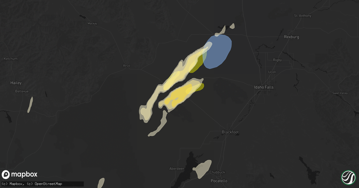 Hail map in Atomic City, ID on September 17, 2026