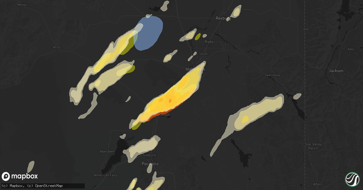 Hail map in Basalt, ID on September 17, 2026