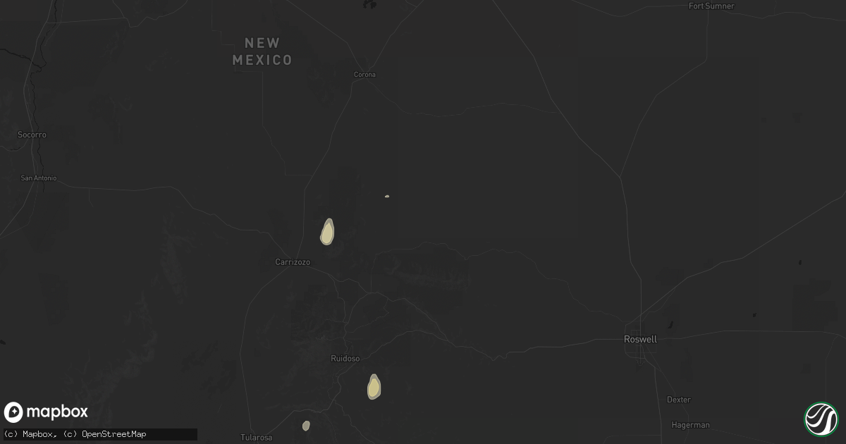 Hail map in Capitan, NM on September 17, 2026