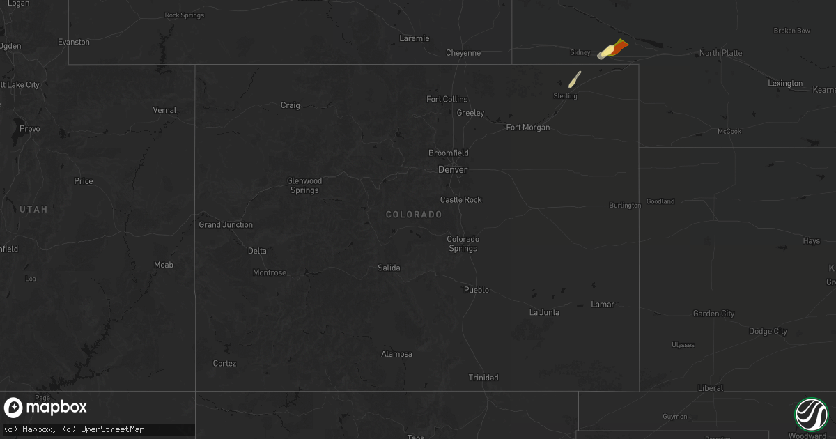 Hail map in Colorado on September 17, 2026