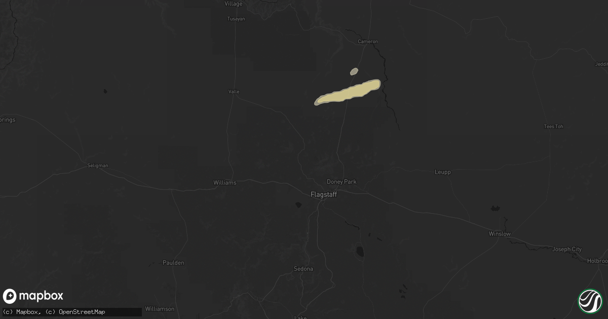 Hail map in Flagstaff, AZ on September 17, 2026