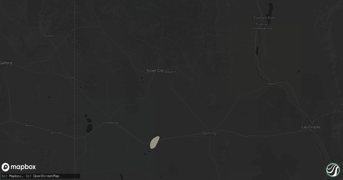 Hail map in Hurley, NM on September 17, 2026