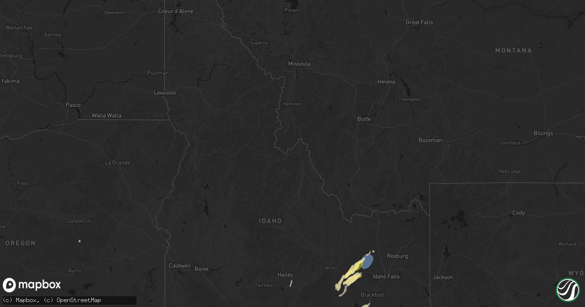 Hail map in Idaho on September 17, 2026