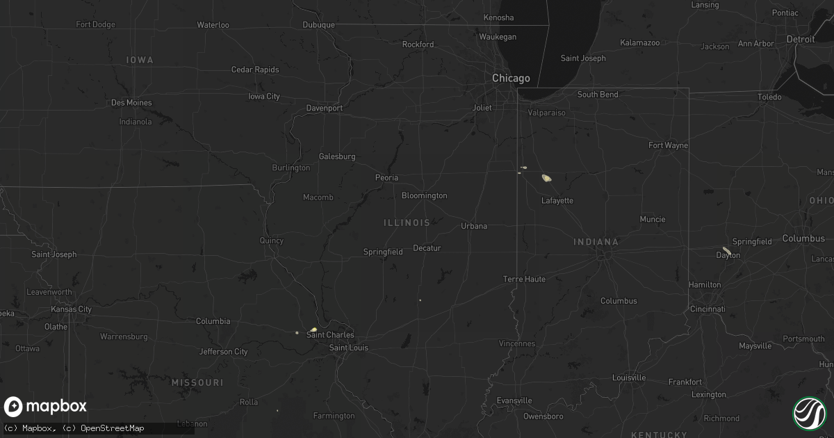 Hail map in Illinois on September 17, 2026