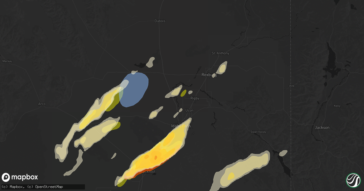 Hail map in Lewisville, ID on September 17, 2026