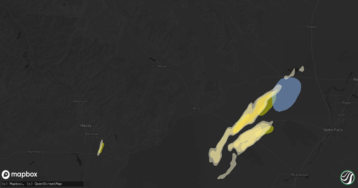 Hail map in Moore, ID on September 17, 2026