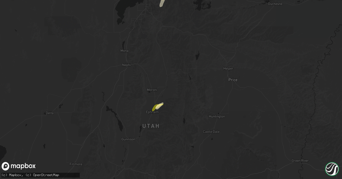 Hail map in Mount Pleasant, UT on September 17, 2026