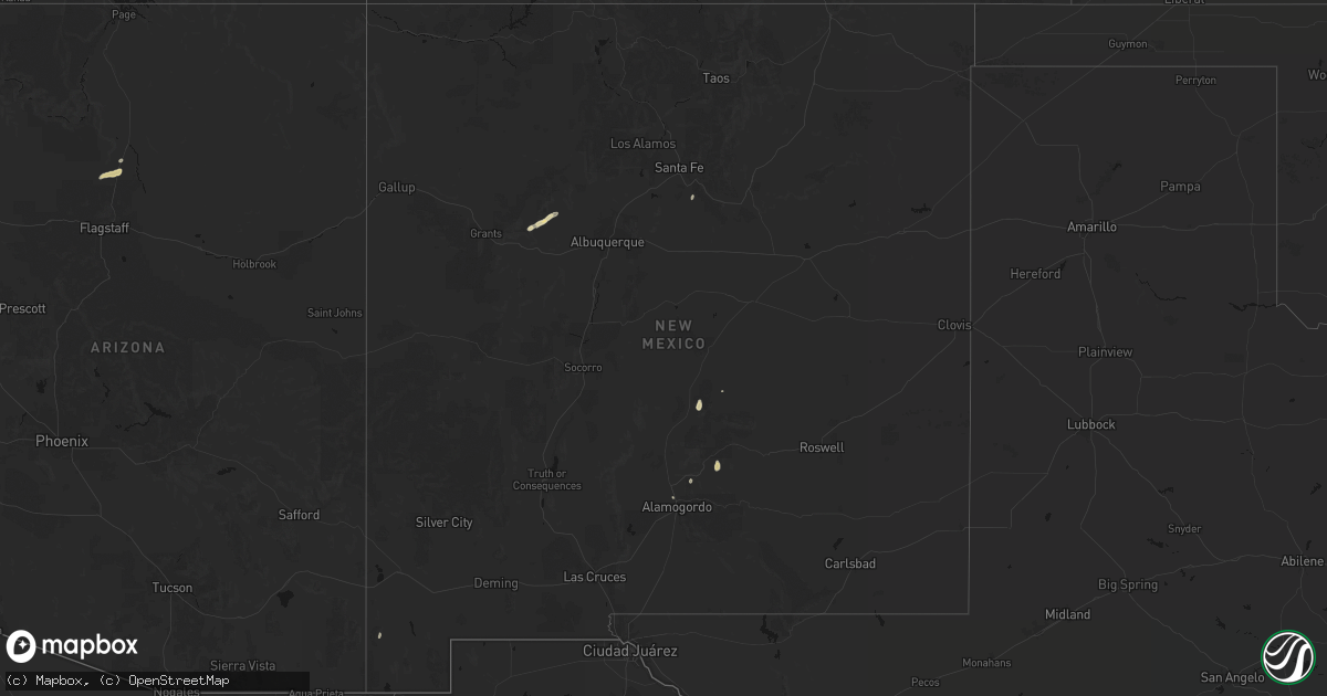 Hail map in New Mexico on September 17, 2026