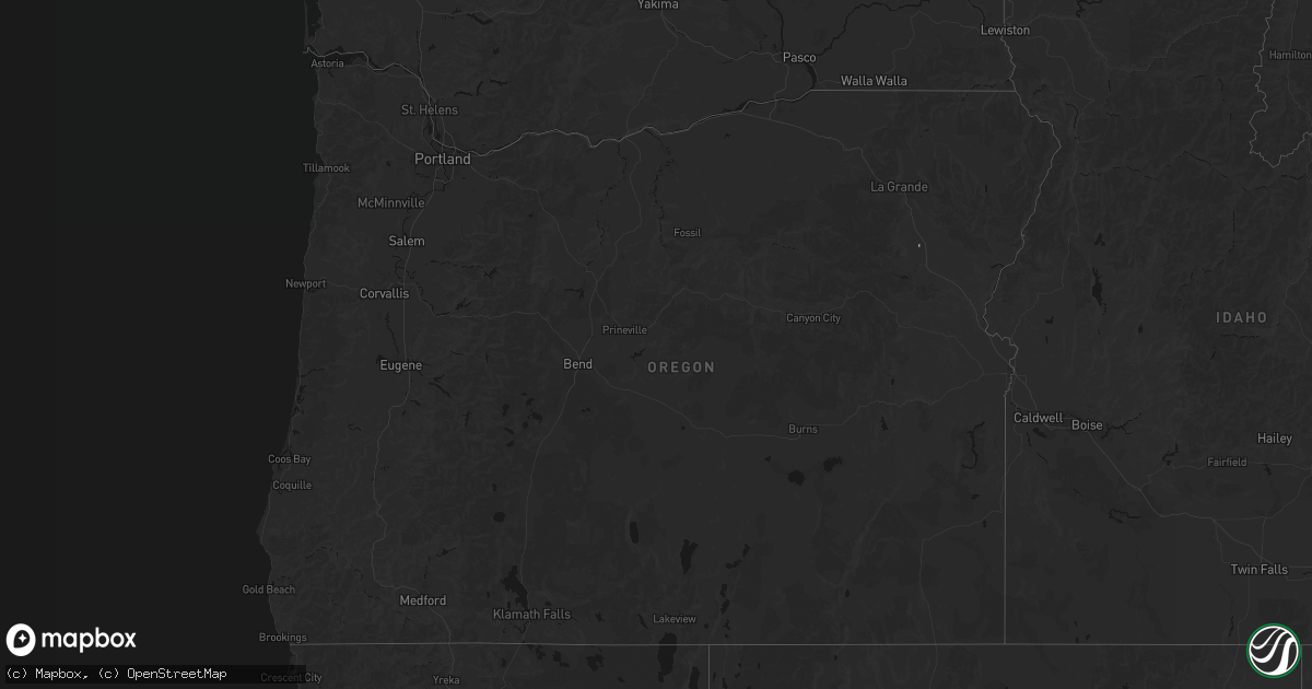 Hail map in Oregon on September 17, 2026
