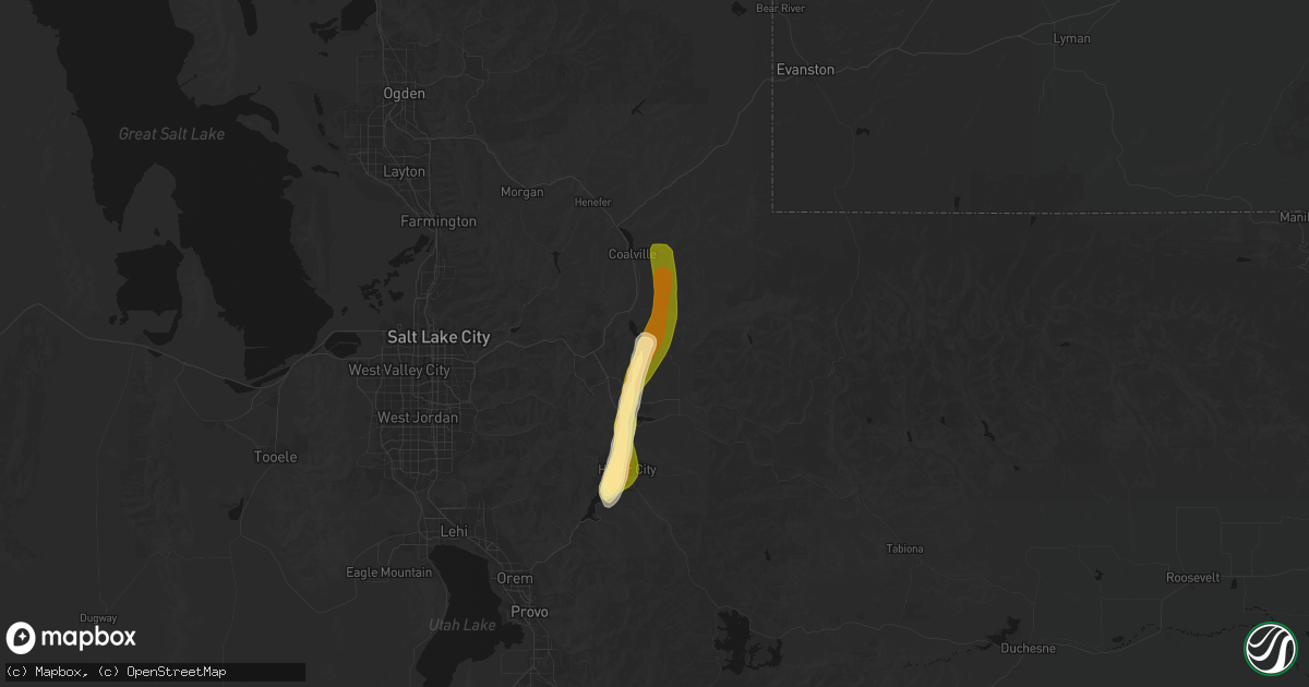Hail map in Peoa, UT on September 17, 2026