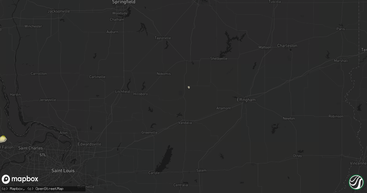 Hail map in Ramsey, IL on September 17, 2026