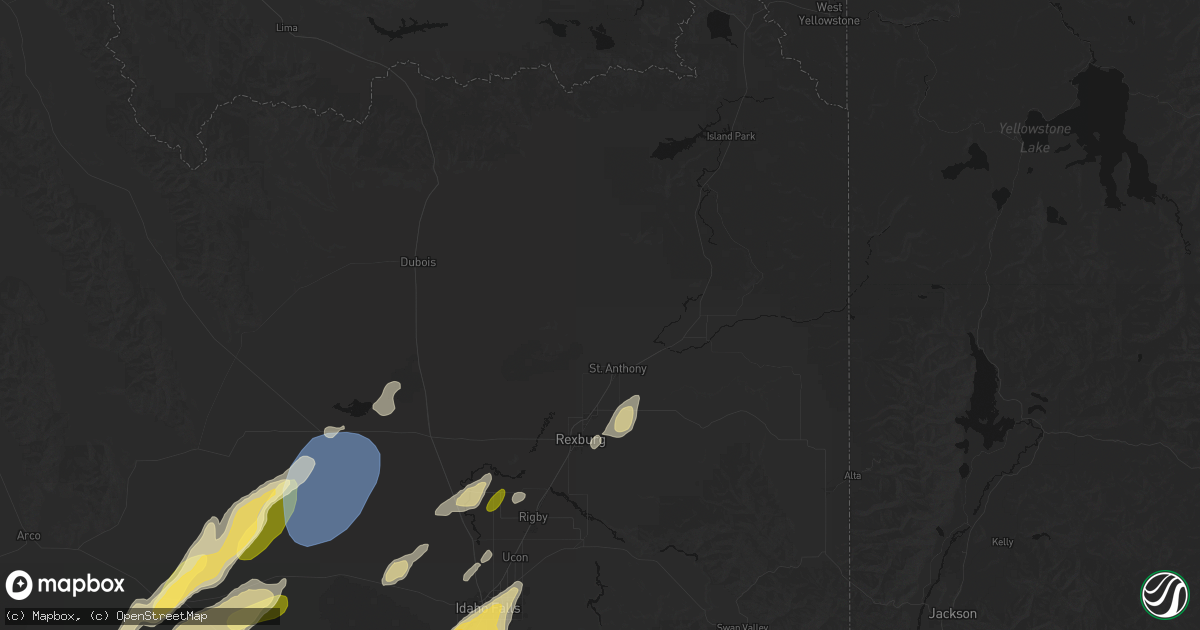 Hail map in Saint Anthony, ID on September 17, 2026