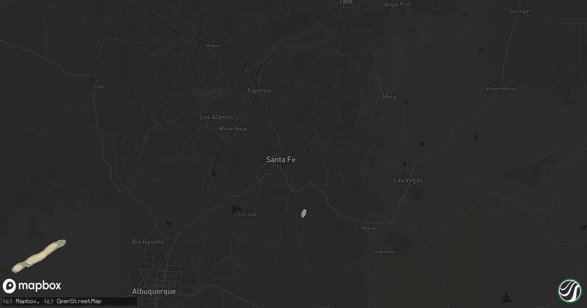 Hail map in Santa Fe, NM on September 17, 2026