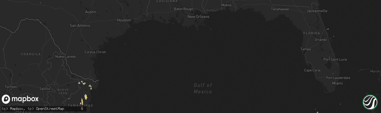 Hail map on September 18, 2012