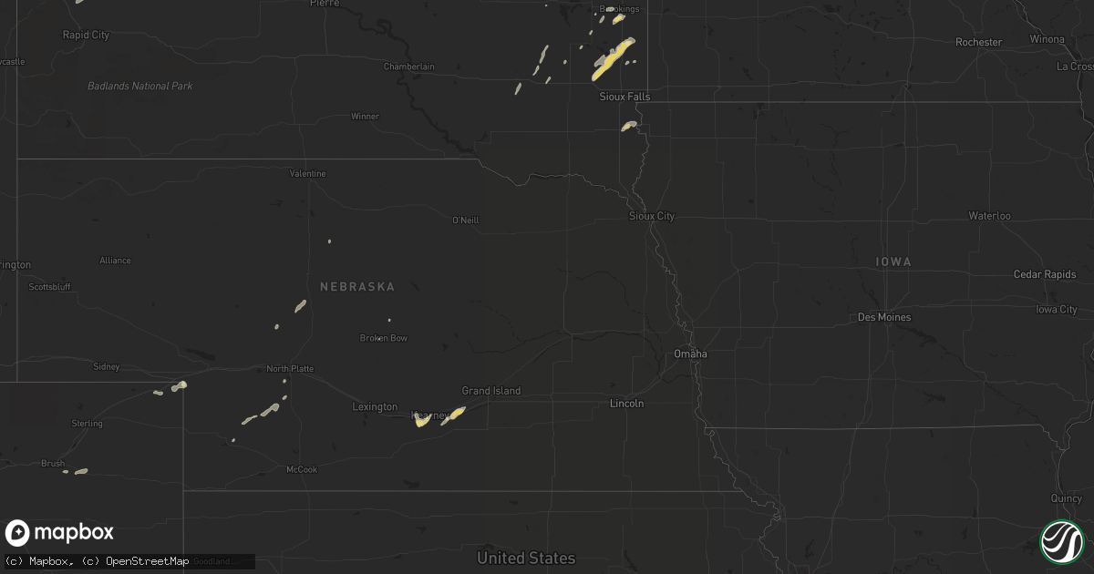 Hail map in South Dakota on September 18, 2013