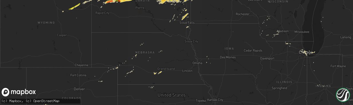 Hail map on September 18, 2013