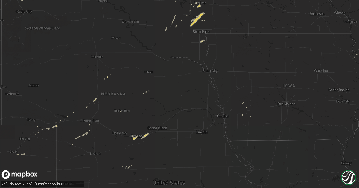 Hail map on September 18, 2013