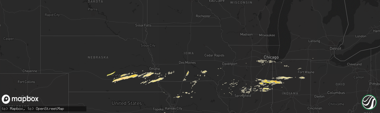 Hail map in Iowa on September 18, 2015