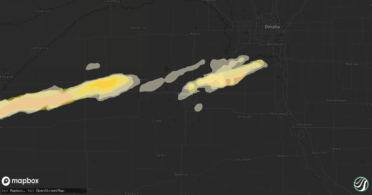 Hail map in Lincoln, NE on September 18, 2015