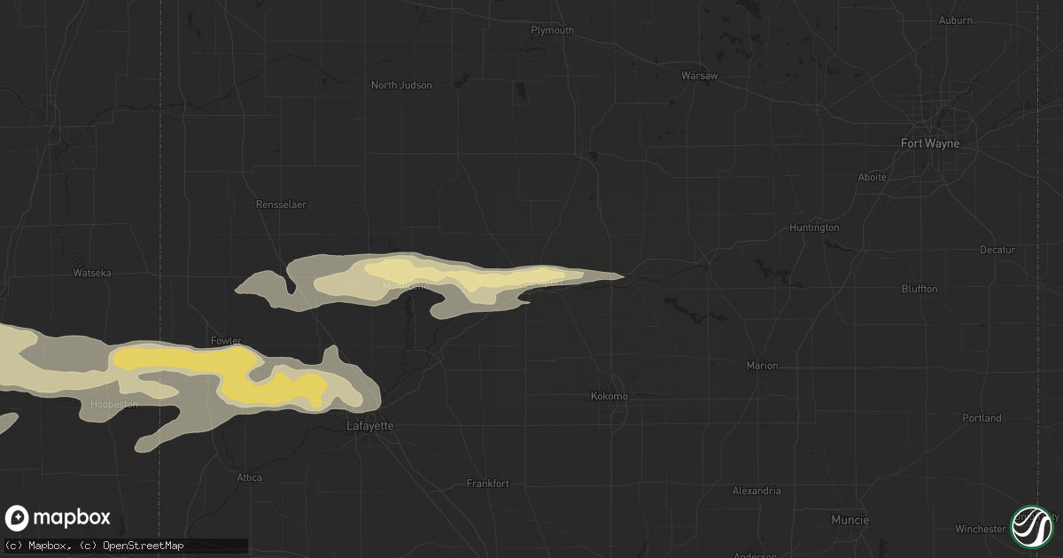 Hail map in Logansport, IN on September 18, 2015
