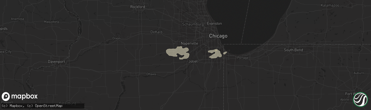 Hail map in Plainfield, IL on September 18, 2015