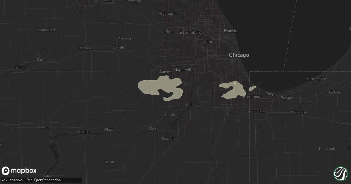 Hail map in Plainfield, IL on September 18, 2015