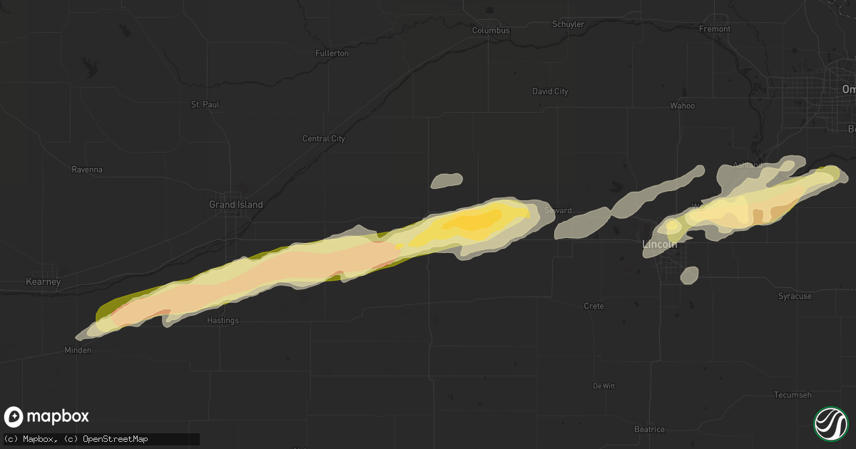 Hail map in York, NE on September 18, 2015