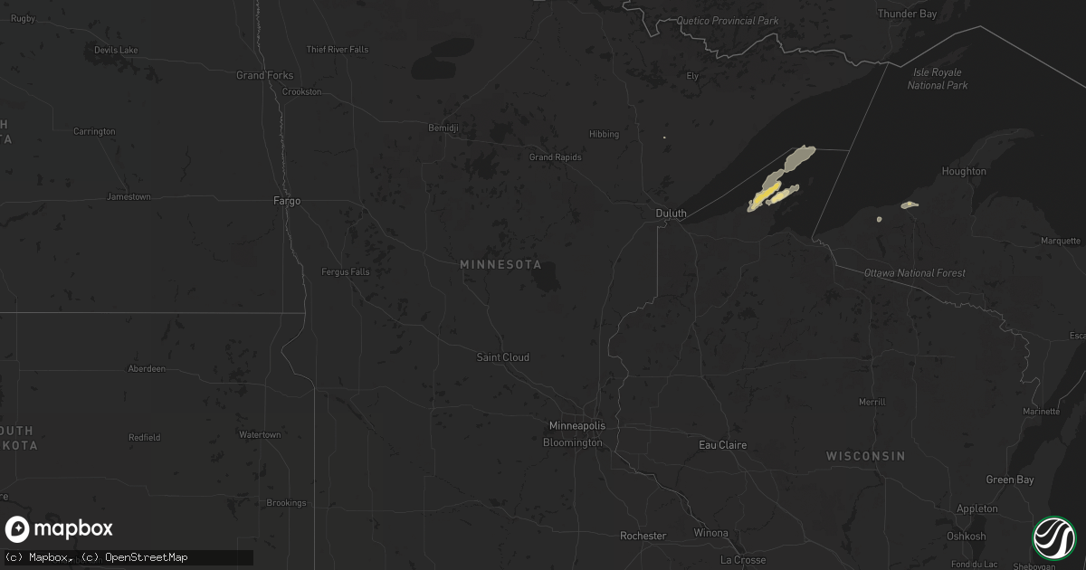 Hail map in Minnesota on September 18, 2016