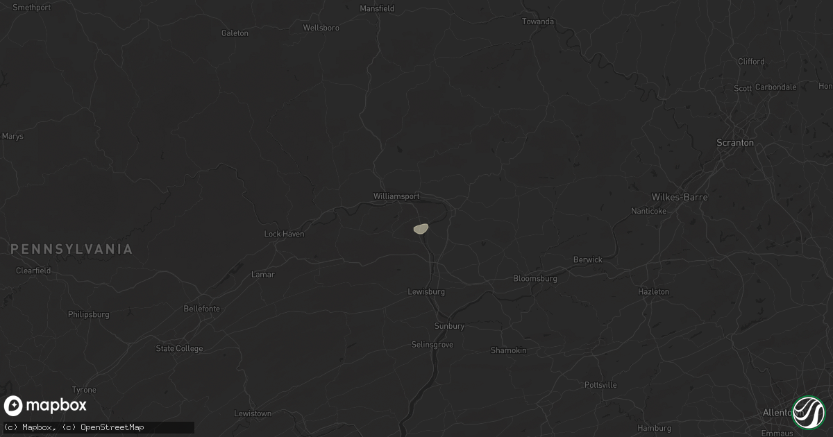 Hail map in Montgomery, PA on September 18, 2016
