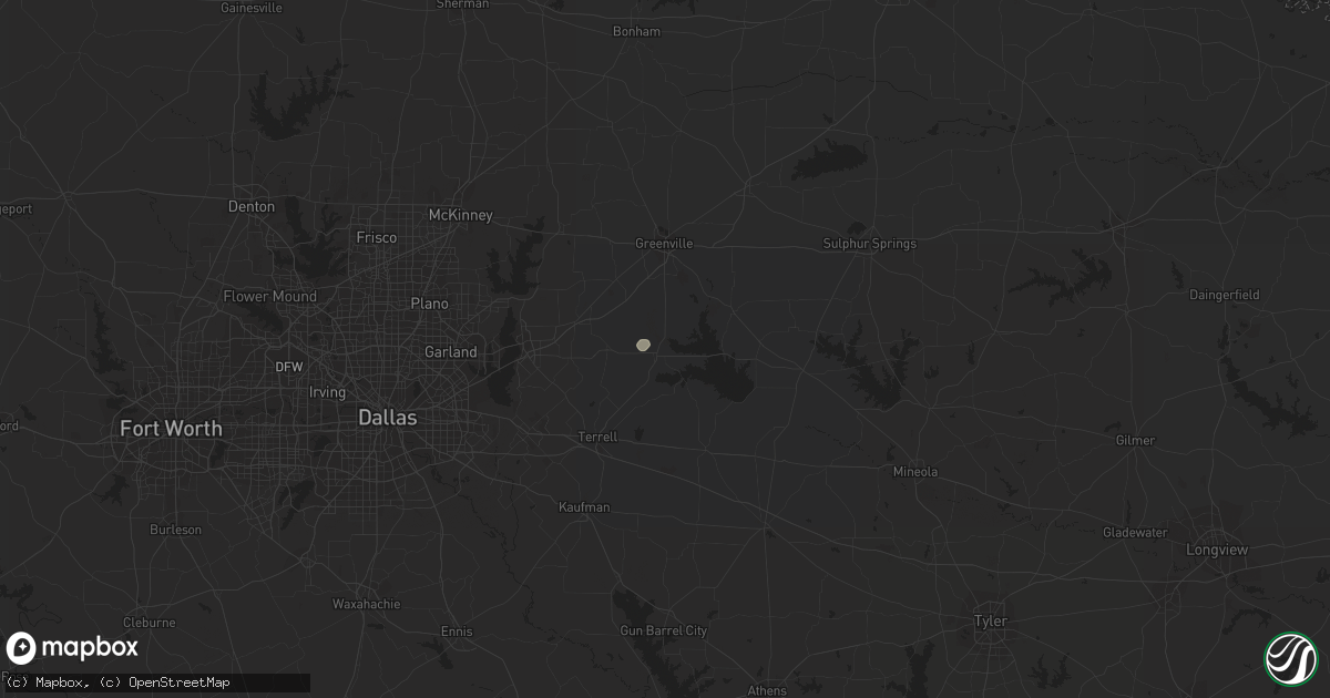 Hail map in Quinlan, TX on September 18, 2016
