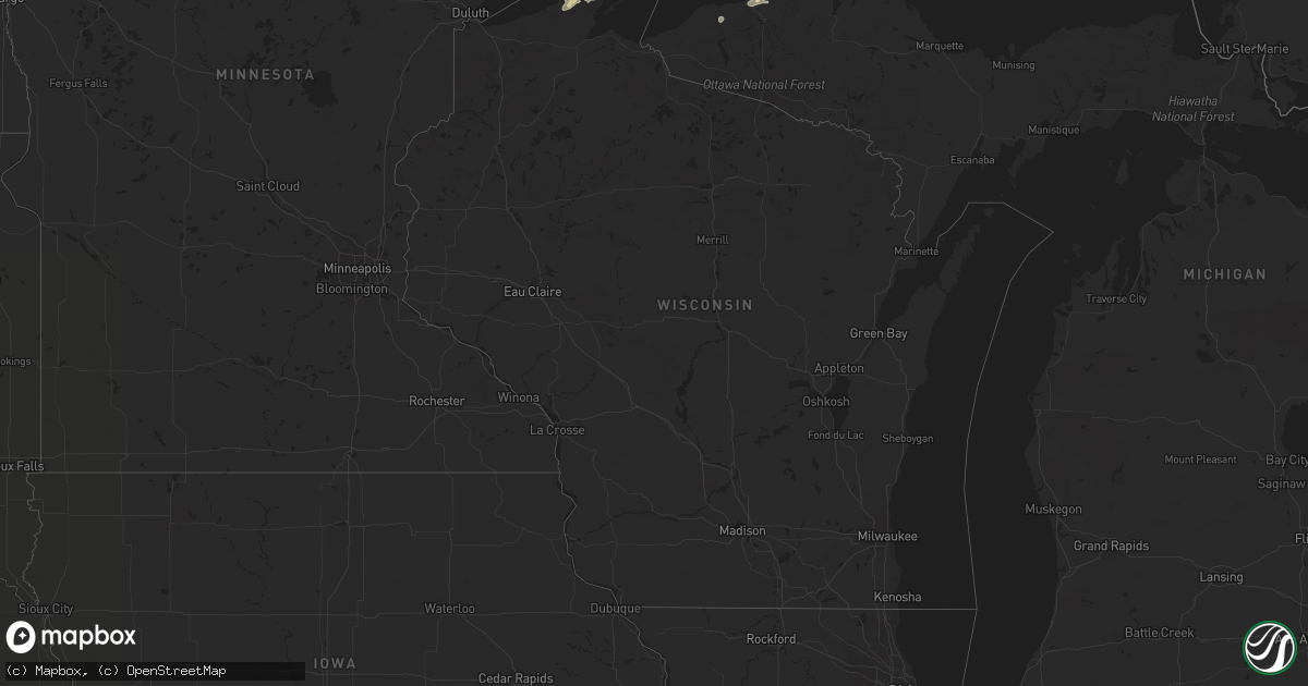 Hail map in Wisconsin on September 18, 2016