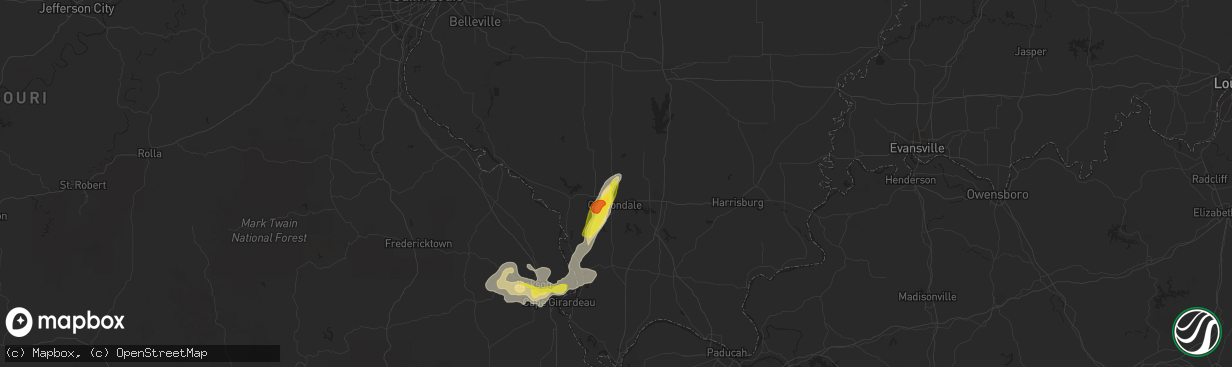 Hail map in De Soto, IL on September 18, 2017