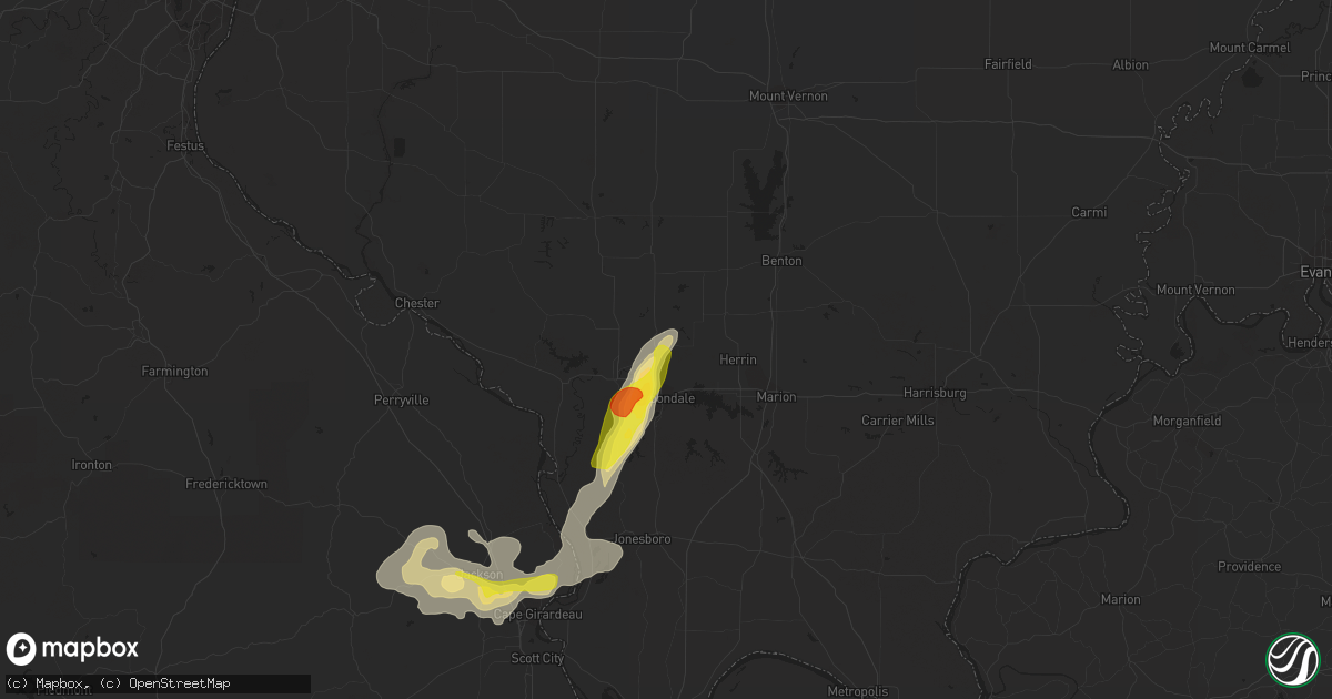 Hail map in De Soto, IL on September 18, 2017