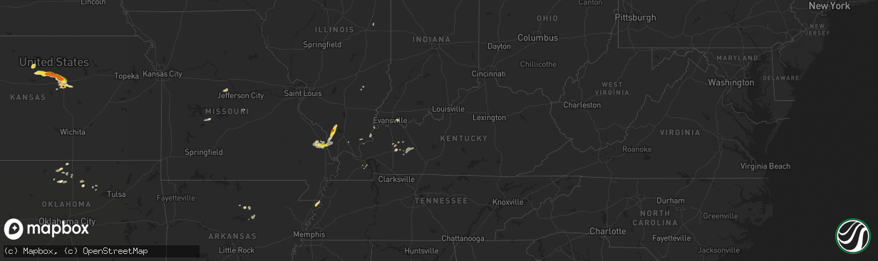 Hail map in Kentucky on September 18, 2017