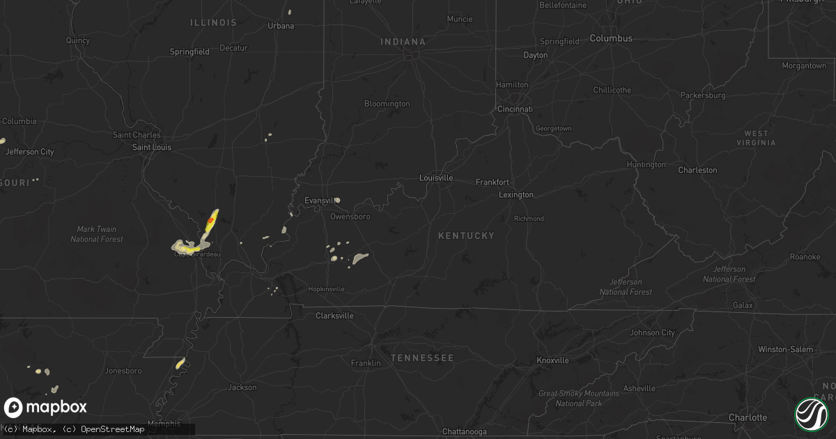 Hail map in Kentucky on September 18, 2017
