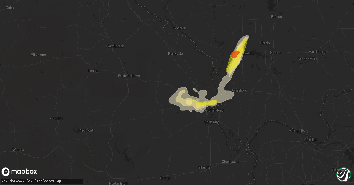 Hail map in Millersville, MO on September 18, 2017